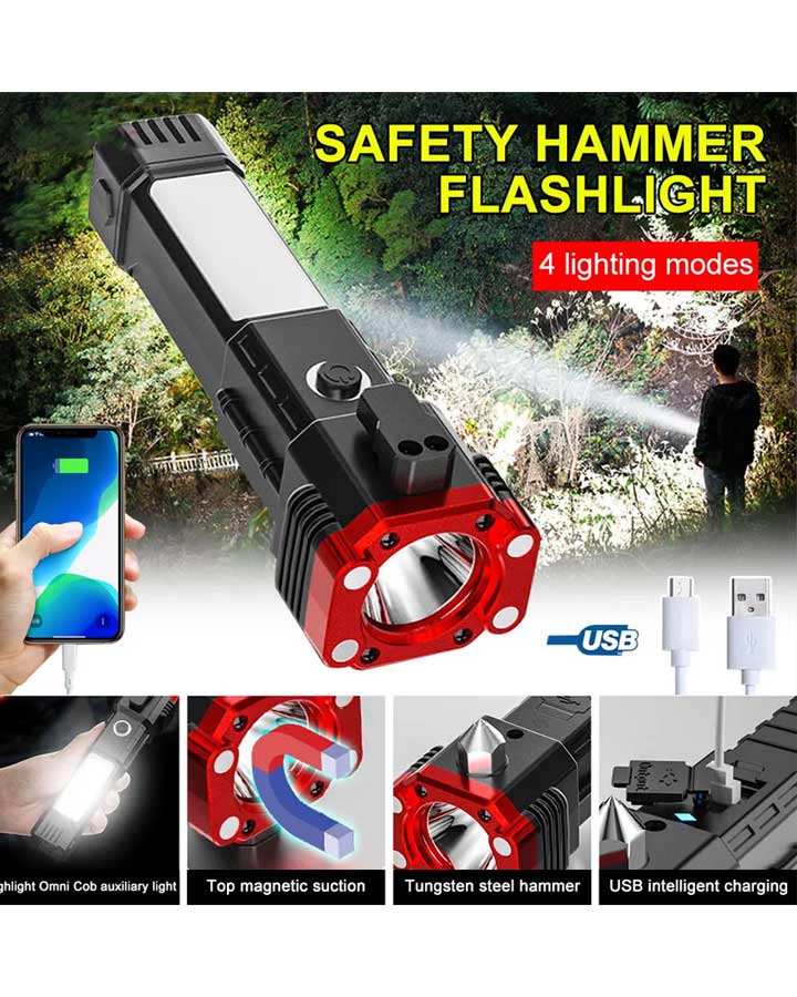 چراغ قوه دستی ۸کاره مدل Led torch
