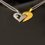ست گردنبند زنانه و مردانه Love مدل Fantom کد6287